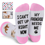 Dog Mom Gifts for Women - Gifts for Frenchie Lovers, Novelty Dog Socks Silly Fun Gifts for Mom Her