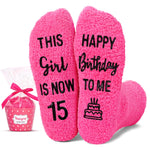 15th Birthday Gift Ideas for Girls - Socks for Girls Age 15, Presents for 15 Year Old Teenager Girls, 15 Quinceanera Gifts