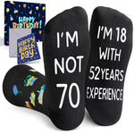 70th Birthday Gifts for Men - Socks for 70 Year Old Woman, 70 Birthday Gifts for 70 Year Old Elderly Man