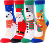 Christmas Gifts For Boys Girls - Secret Santa Socks Christmas Stocking 4 Pack