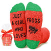 Christmas Gifts Stocking Socks for Women Girls - Secret Santa Socks Xmas Stocking Stuffers for Teens Frog Gifts