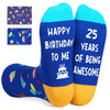 25th Birthday Gifts for 25 Year Old Woman Man, Best Gifts for 25 Year Old Male Female, Birthday Socks