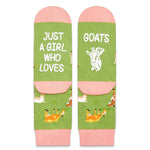 Funny Goat Gifts for Girls - Goat Socks for Goat Lovers Farm Animal Socks Goat Stuff Kid 7-9 Years