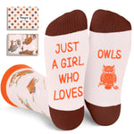 HAPPYPOP Funny Owl Socks for Women Teen Girls - Owl Gifts for Owl Lovers Bird Gifts for Bird Lovers