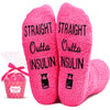 Fuzzy Diabetic Socks For Men Women, Gifts For People With Diabetes Sugar Free Diabetic Gifts Wellness Gifts Cheer Up Gifts