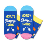 HAPPYPOP Friend Gifts Idea Socks For Men - Friendship Gifts for Men Women, Gifts for Friends, Friend Socks With Greeting Card