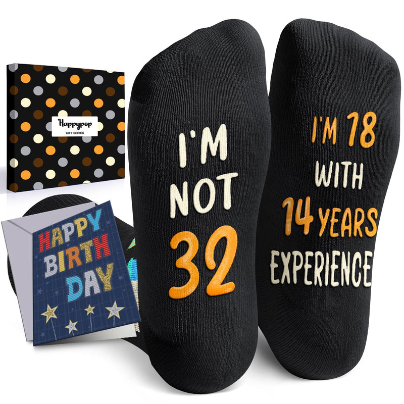 32nd Years Old Birthday Gifts for Men - Socks for 32 Year Olds, Gift Ideas for 32 Year Old Man Woman, 32nd Birthday Socks