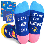 5th Birthday Gifts for Boys - Socks for Toddlers 5t, Five Year Old Gifts for Kids, 5 Year Old Girl Gift Ideas, Happy Birthday Gift Box with Greeting Card