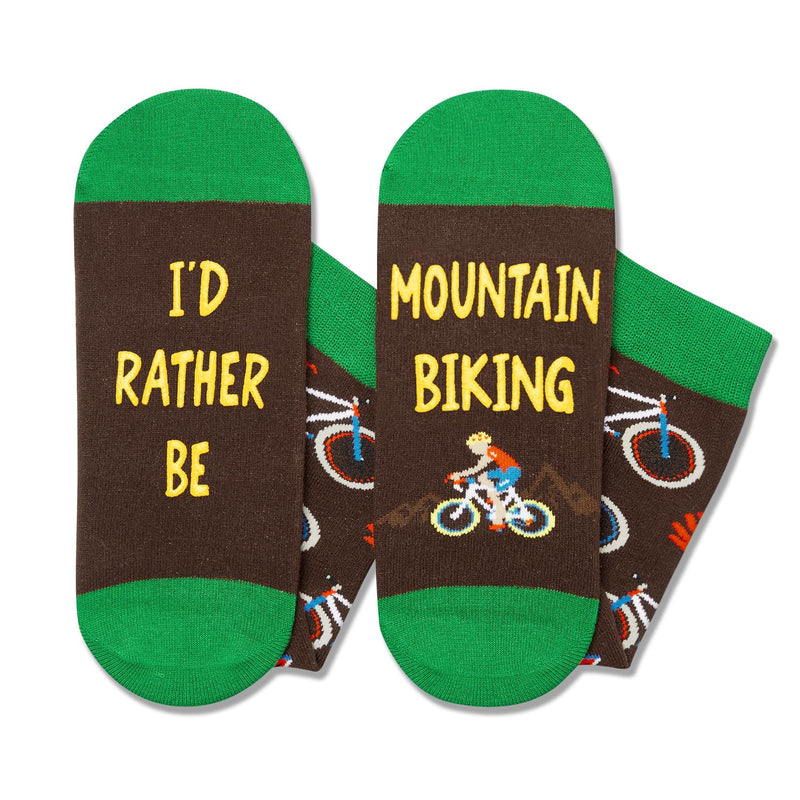 Mountain Bike Gifts for Men Women Teens - Cycling Riding Biking Socks, Mountain Biking Socks, Cycling Gifts for Bicycle Enthusiasts