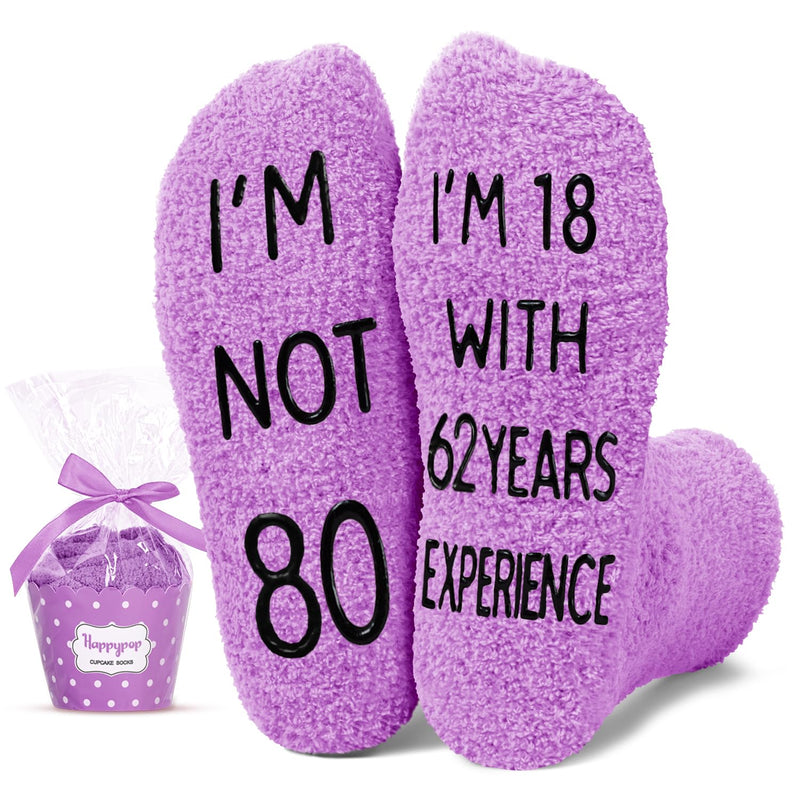 80th Birthday Gift Ideas for Women - Socks for 80 Year Old Lady, Best Gifts for Older Women over 70