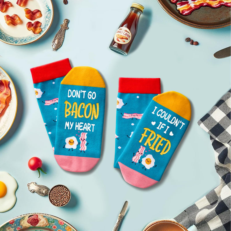 Baon Gifts Bacon Socks Men Women, Meat Lovers Gifts Meat Gifts, Stocking Suffers for Men Women