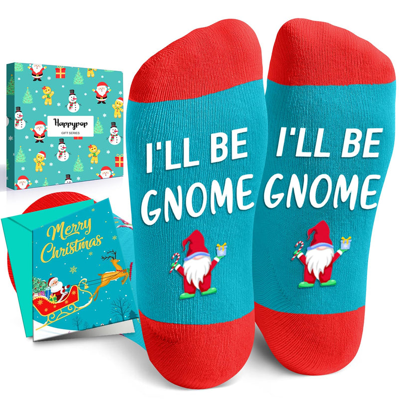 Christmas Gifts Stocking Socks for Men - Secret Santa Socks Gnome Christmas Socks for Women, Gnome Gifts for Teens