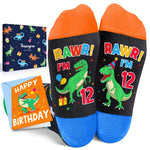 12th Birthday Gifts Ideas Socks - 12 Year Old Socks for Kids, Gifts for Tween Boys Girls Age 12, Birthday Gift Box with Greeting Card