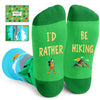 Id Rather Be Hiking Socks - Cool Hiking Gifts, Gifts For Hikers Men Women