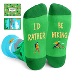 Id Rather Be Hiking Socks - Cool Hiking Gifts, Gifts For Hikers Men Women