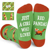 Funny Red Panda Gifts - Racoon Socks for Women Girls, Red Panda Socks Panda Racoon Socks Novelty Socks for Teenager Girls