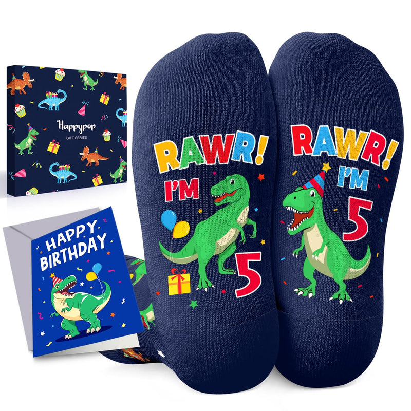 5th Birthday Gifts for Boys - Socks for Child Girls Age 5, Presents for 5 Year Olds, 5 Year Old Boy Gift Ideas, Birthday Gift Box with Greeting Card