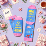 Funny Aunt Socks Aunt Gifts, Aunt Birthday Gift, Great Aunt Gifts Mothers Day Gift For Aunt, Auntie Gifts