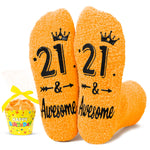 HAPPYPOP 21st Birthday Gifts Ideas - 21 Year Old Women Female Men, Birthday Gifts, Happy 21st Birthday Socks for Woman Girls Men