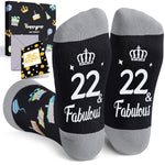 22nd Birthday Gifts Socks Ideas - Gifts for 22 Year Old Woman Man Best Gifts for 22 Year Old Male Female, Gifts Greeting Card