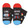 HAPPYPOP 14th Birthday Gifts Ideas for Boys - Socks for Teenager Boy Girl Age 14, Awesome Since 2011 Birthday Presents for 14 Year Olds Teens