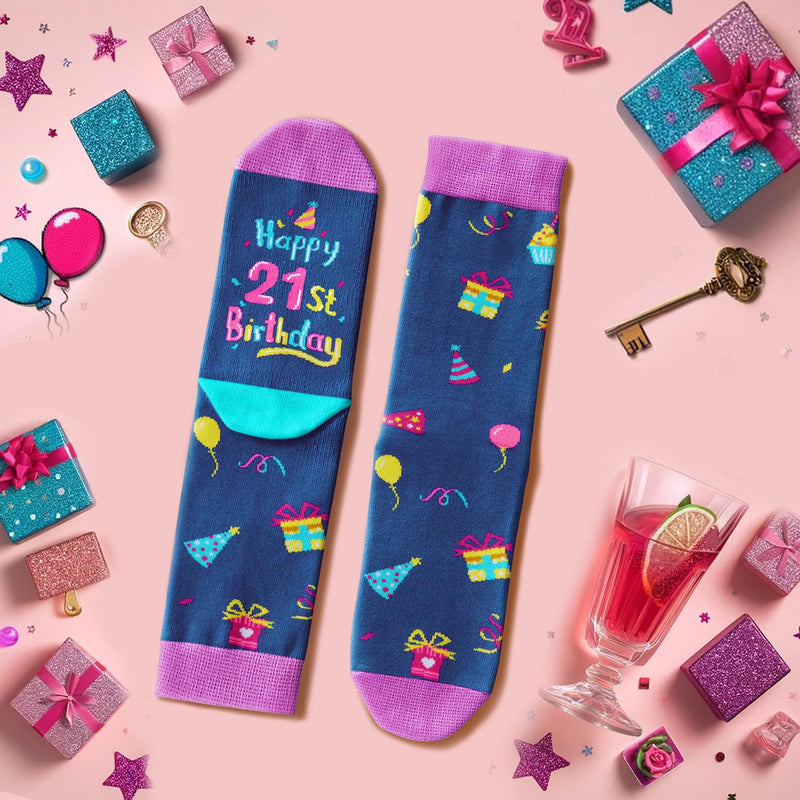 21st Birthday Gifts Ideas Socks - Gifts for 21 Year Old Woman Man, Best Gifts for 21 Year Old Male Female