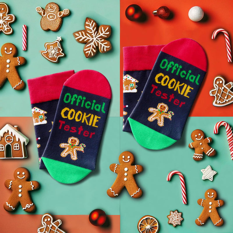 Christmas Cookies Gifts Gingerbread Socks; Kids Socks 10-12 Years Old, Gingerbread Stockings Cookie Gifts