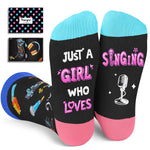 HAPPYPOP Singing Gifts for Women Girls - Funny Music Gifts for Teens, Music Singing Socks Singers