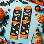 Pumpkin Socks Pumpkin Gifts Women Men - Halloween Gifts Horror Spooky Socks, Black