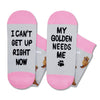 Funny Golden Retriever Gifts for Women Men - Novelty Golden Retriever Socks Silly Fun Socks