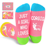 Corgi Gifts for Corgi Lovers - Corgi Socks for Teen Girls, Funny Girl Socks, Crazy Socks for Teen Girls Adults