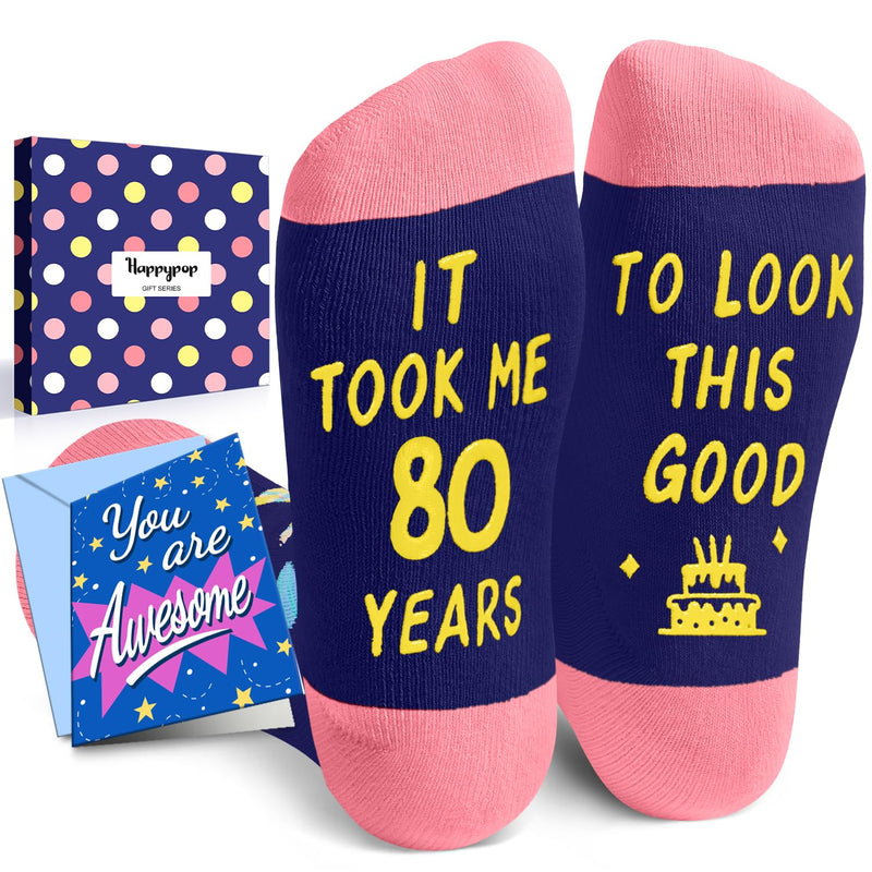 80th Birthday Gifts Ideas - Socks for 80 Year Olds, 80th Birthday Gifts for Him Her, Best Gifts for 80 Year Elderly Old Man Woman