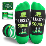 HAPPYPOP St. Patrick's Day Socks for Women Men - Shamrock Socks, Irish Green Socks, St Patricks Day Gifts, Lucky Squad