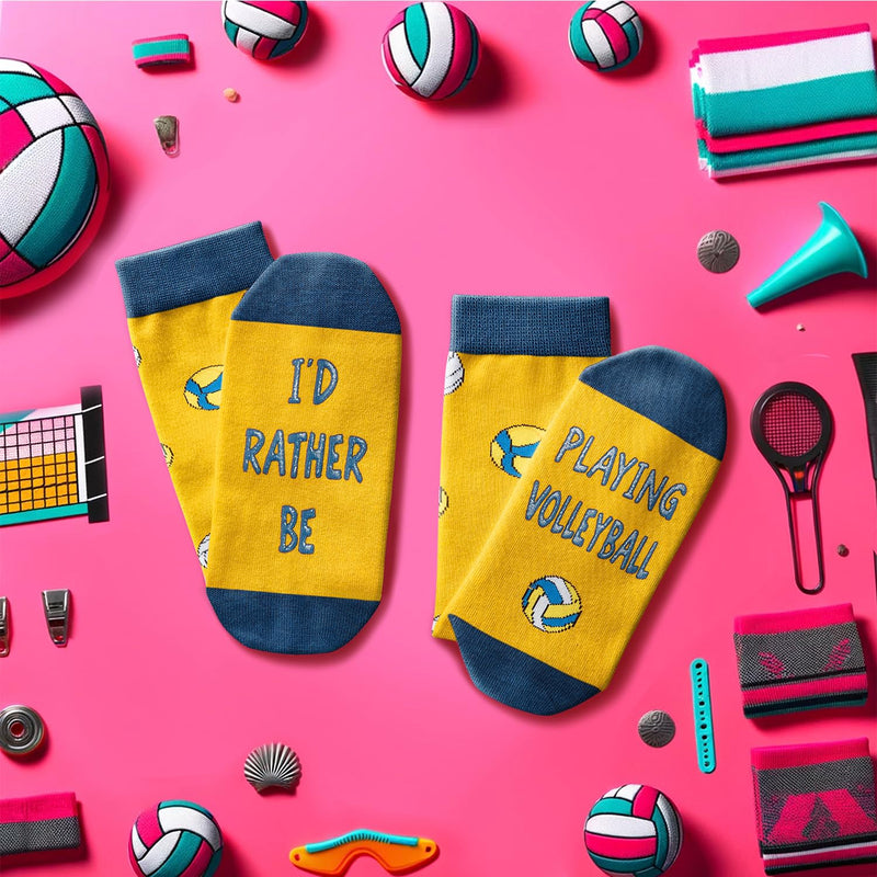 Zmart Gifts For Volleyball Lovers - Volleyball Coach Gifts, Fun Cool Volleyball Socks, Sand Volleyball Socks, Beach Volleyball Socks Stocking Stuffers