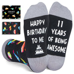 11th Birthday Gifts Ideas for Boys - Socks for Kids Age 11, Presents for 11 Year Old Tween Boys Girls, Eleven Year Old Gifts, Black