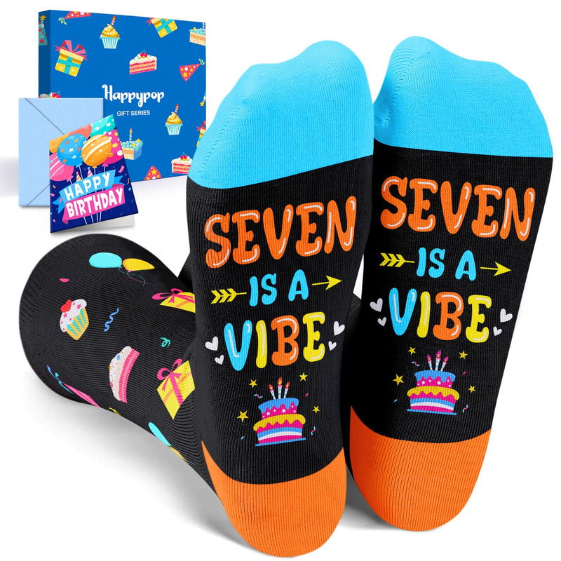 7th Birthday Gifts Socks Ideas - Gift Ideas for Girls Boys Age 7, Presents for 7 Year Olds, Seven Year Old Gifts for Kids