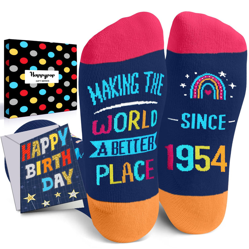 70th Birthday Socks Gifts Ideas - 1954 Birthday Gifts for Senior Citizen, Best Gifts for 70 Year Old Parents Men Women