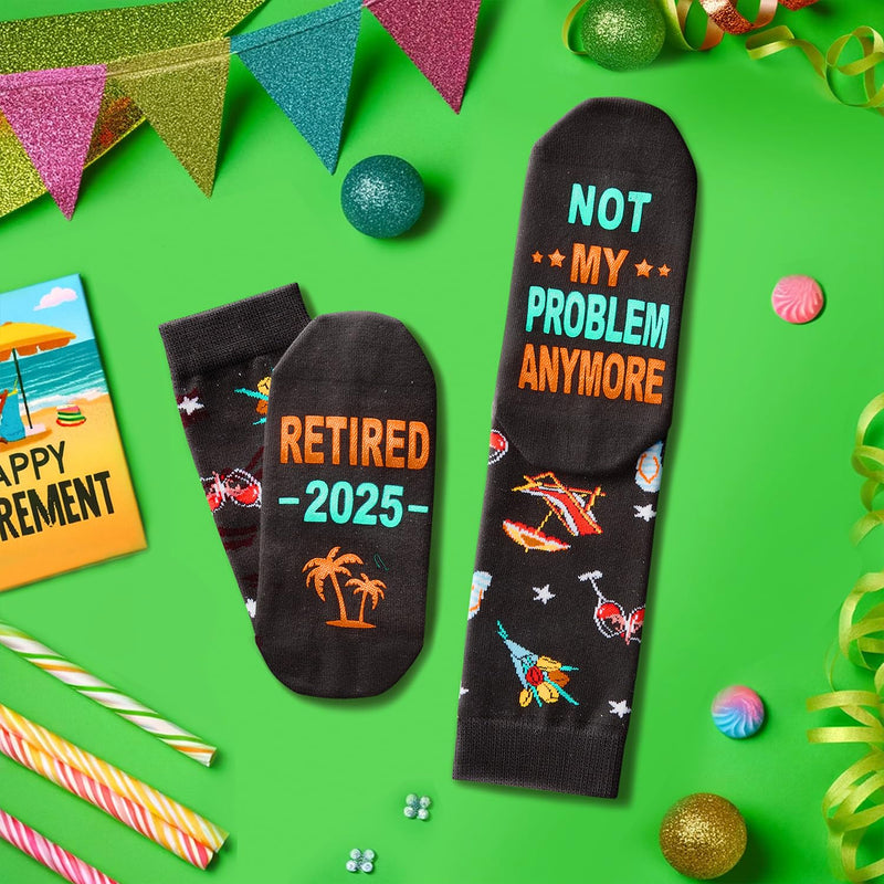 HAPPYPOP Retirement Gifts Ideas Socks - Retired Socks, Retirement Gifts for Women 2025 Retired Gifts