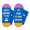 19th Birthday Gift Ideas Socks - 19th Birthday Presents Socks for 19 Year Old Boys Girls, Gift Ideas for 19 Year Old Female Male