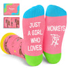 Monkey Gifts for Monkey Lovers - Funny Monkey Socks for Women, Funny Monkey Gifts for Teen Girls