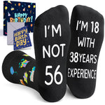 56th Years Old Birthday Gifts for Men - Socks for 56 Year Olds, Gift Ideas for 56 Year Old Man Woman, 56th Birthday Gifts