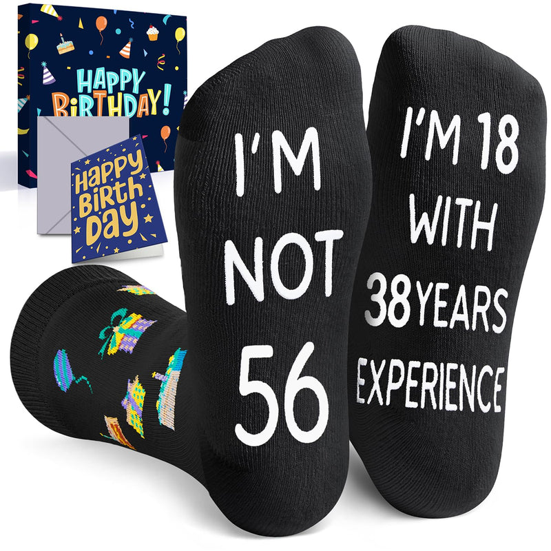 56th Years Old Birthday Gifts for Men - Socks for 56 Year Olds, Gift Ideas for 56 Year Old Man Woman, 56th Birthday Gifts