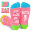 Jellyfish Gifts for Girls Women - Crazy Jellyfish Socks Ocean Gifts, Funny Jellyfish Socks Animal Socks