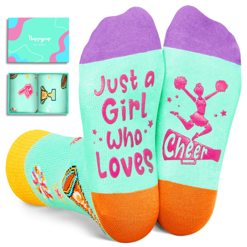 HAPPYPOP Cheerleader Gifts Cheerleading Gifts For Girls - Cheer Coach Cheer Gifts For Cheerleaders, Cheerleader Cheerleading Socks