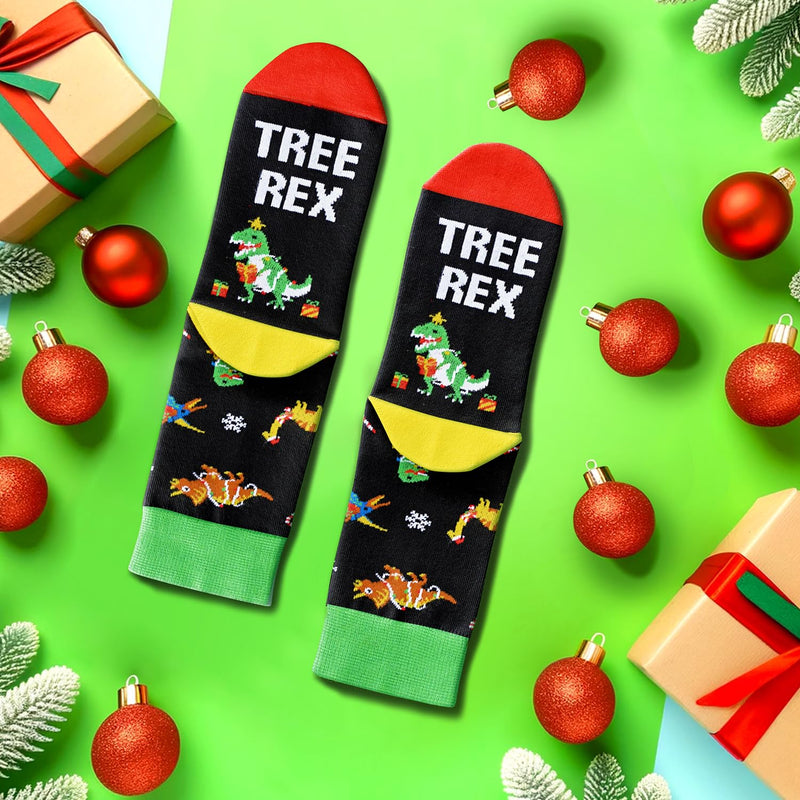 Christmas Gifts Stocking Socks For Boys Girls - Treerex Black Socks For Kids 2-3 Year Old