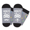 HAPPYPOP Best Dad Socks From Son Daughter - Funny Dad Socks Papa Socks, Gag Dad Birthday Gifts, Great Gifts For Dad With Greeting Card