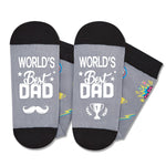 HAPPYPOP Best Dad Socks From Son Daughter - Funny Dad Socks Papa Socks, Gag Dad Birthday Gifts, Great Gifts For Dad With Greeting Card