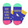 Shark Gifts for Women Girls - Crazy Shark Socks Ocean Gifts, Marine Shark Socks Animal Socks