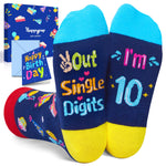 10 Year Old Birthday Gifts Years Old - Gifts for Tween Girls Boys Age 10, Presents for 10 Year Olds, Kid Socks Age 10, Birthday Gift Box with Greeting Card