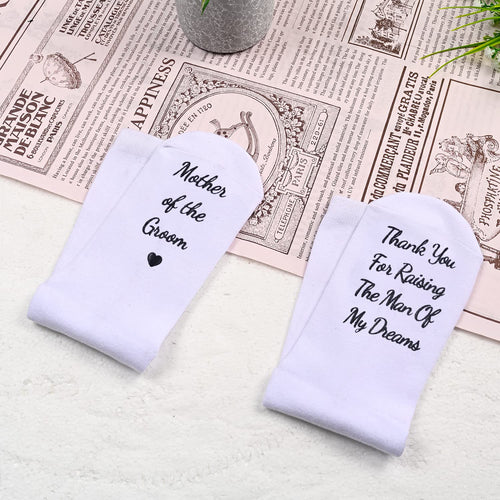 Mother of The Groom Gifts for Mother in Law, Thank You Gifts, Wedding Mother of The Groom Socks for Women